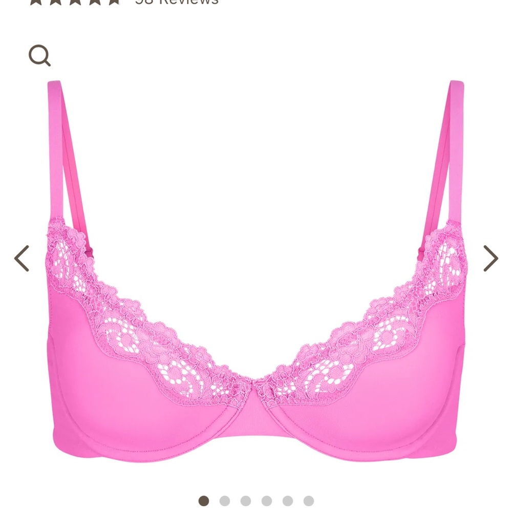 Skims Fits Everybody Lace Underwire Bra - Orchid 34B